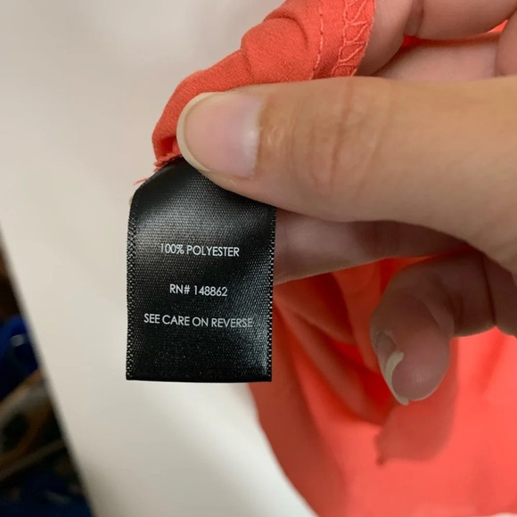 Torrid Georgette Ruffle Front Cami Blouse Adjustable Flowy Coral  Size 6 US 6X - Picture 9 of 11